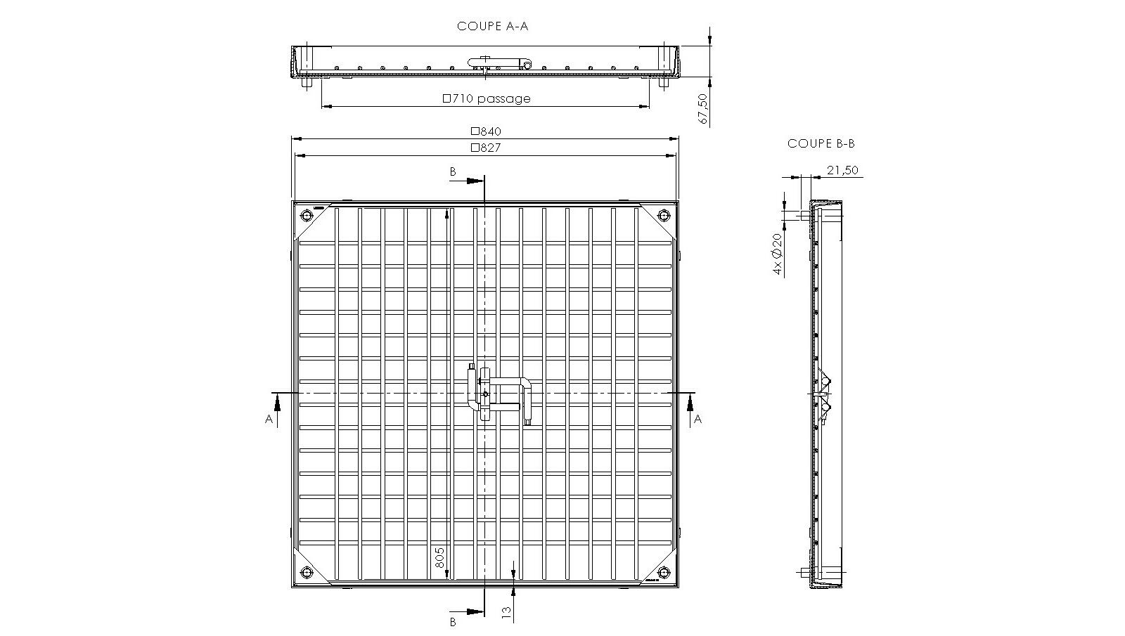 Schéma - TL700 - Access cover 840x840