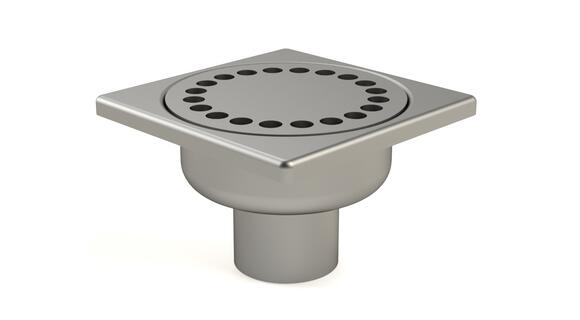 1040/6 - Floor drain trap 100x100 with a vertical outlet 40 mm