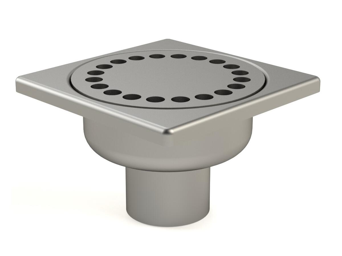 1040/6 - Floor drain trap 100x100 with a vertical outlet 40 mm