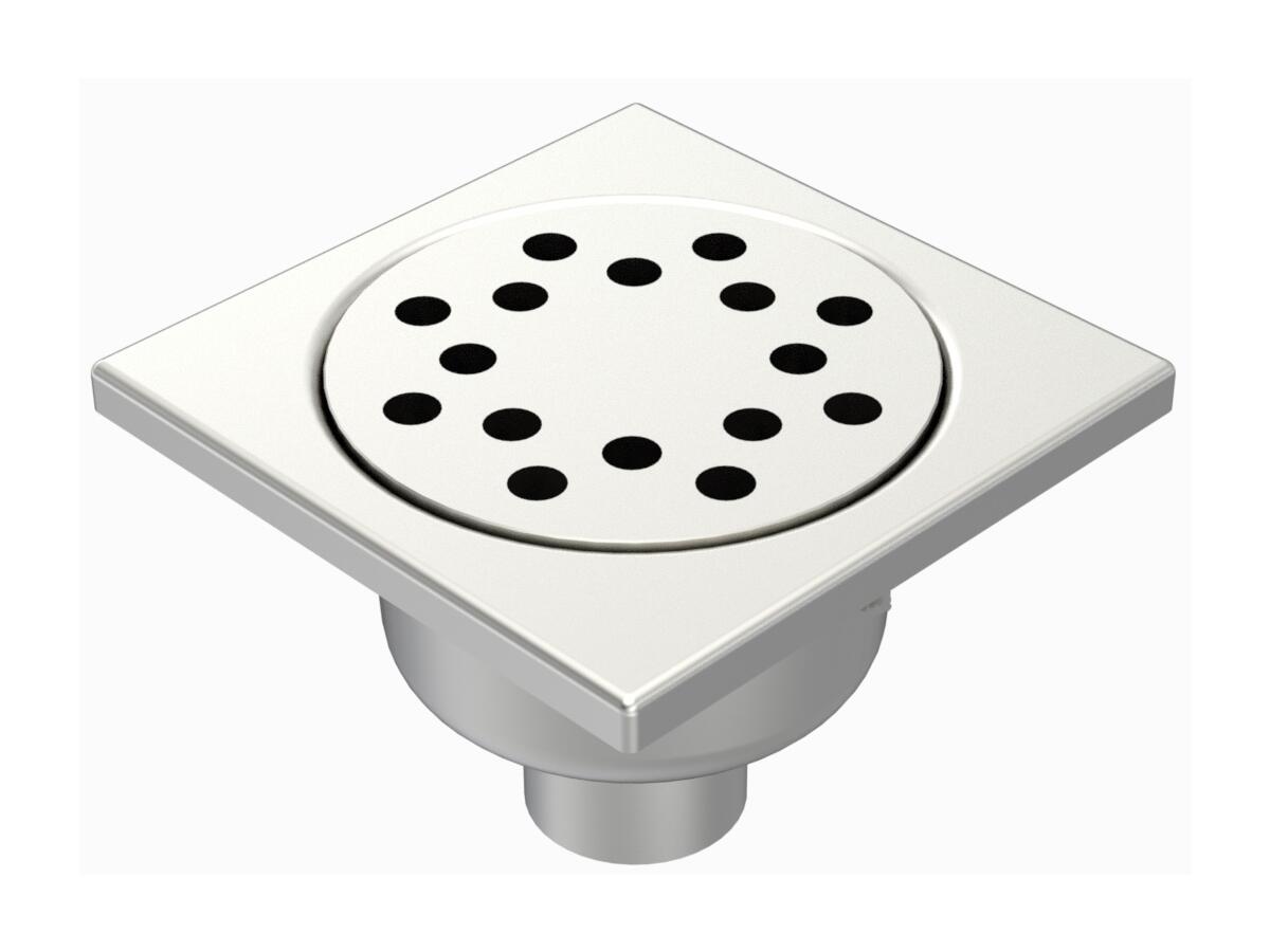 2063R - Floor drain trap 200x200 with a vertical outlet 63 mm