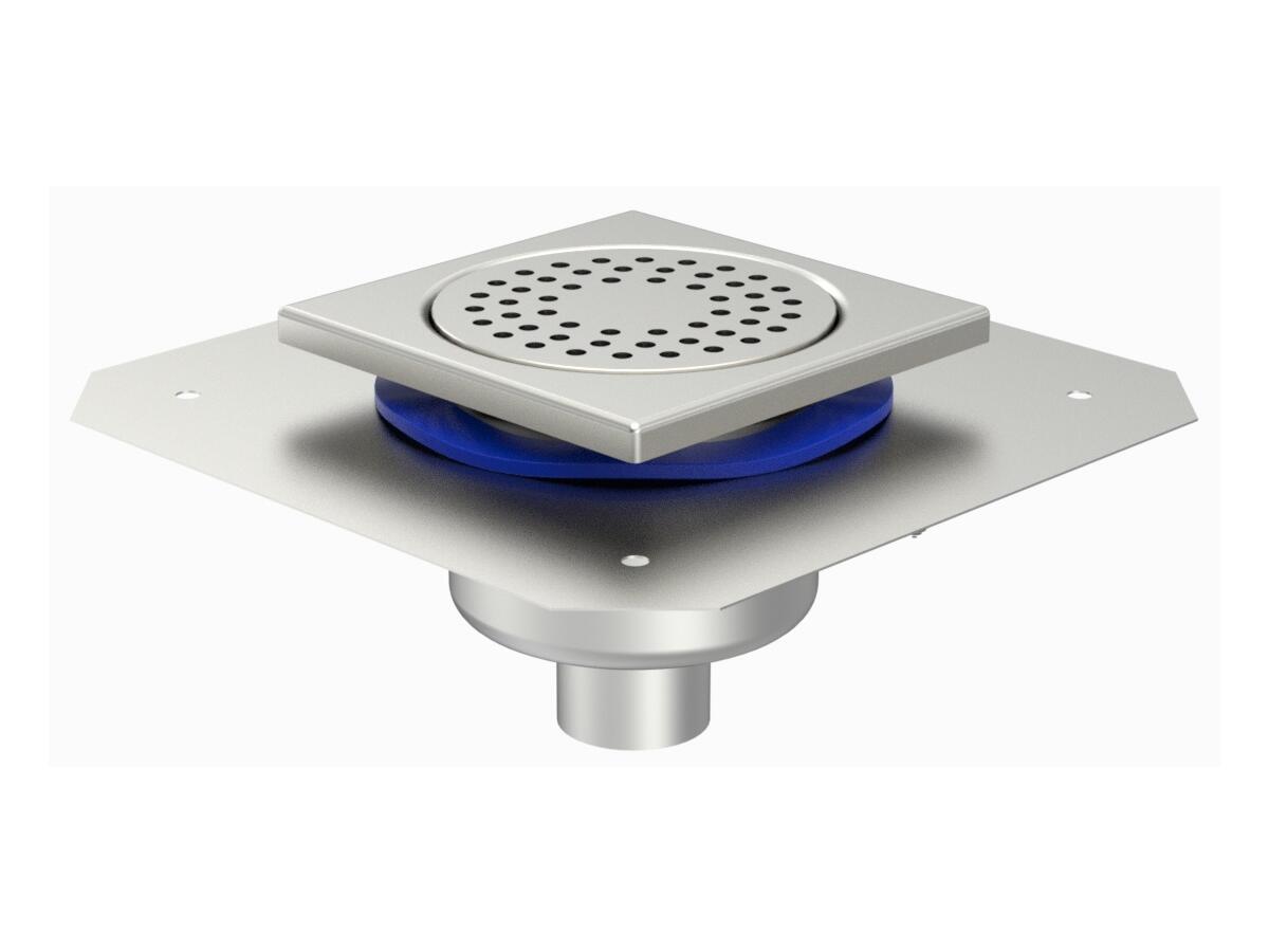 2063RBDS - Siphon 200x200 sortie verticale 63 mm