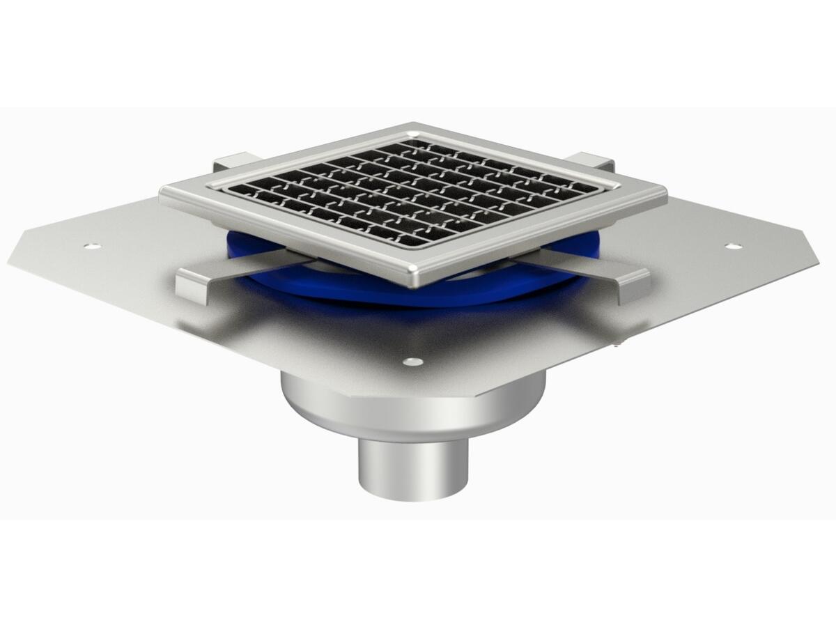 2063T - Siphon 200x200 sortie verticale 63 mm