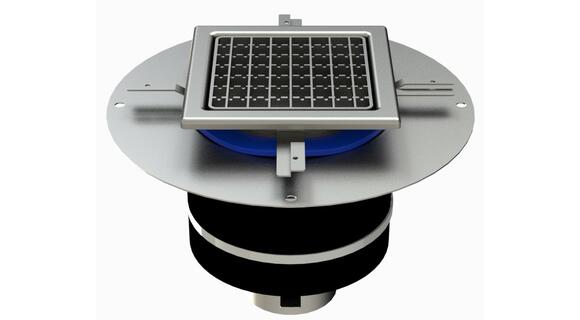 Floor drain trap 200x200 with a vertical outlet 100 mm
