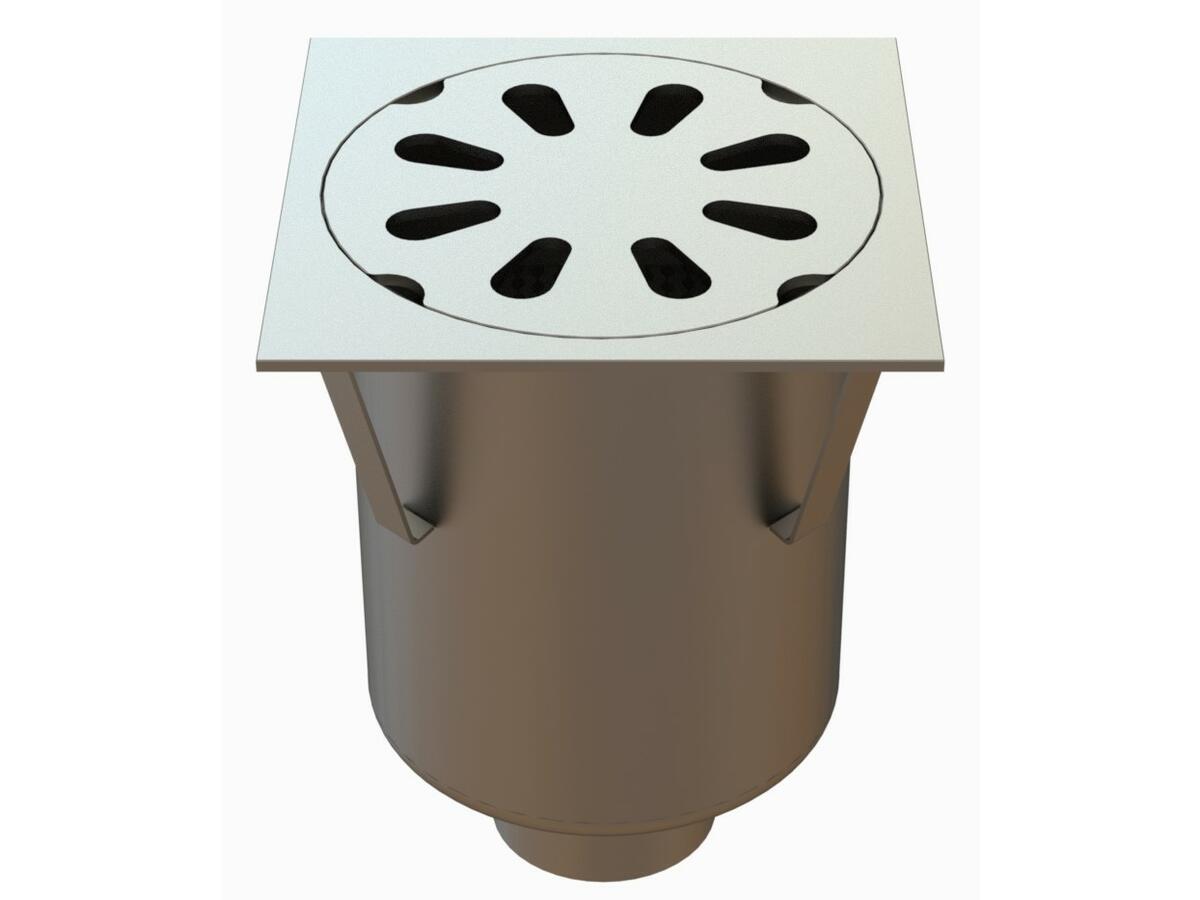 25100P - Siphon 247x247 sortie verticale 100 mm