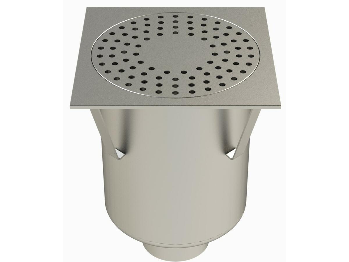25100PS - Siphon 247x247 sortie verticale 100 mm