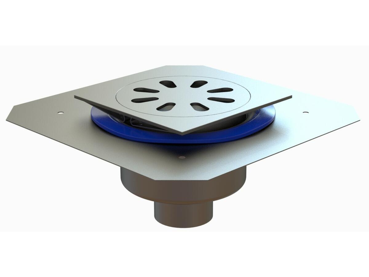 25100RBD - Siphon 247x247 sortie verticale 100 mm