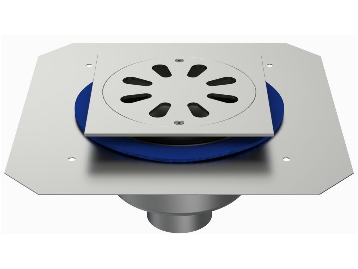 25100RBDV - Siphon 247x247 sortie verticale 100 mm