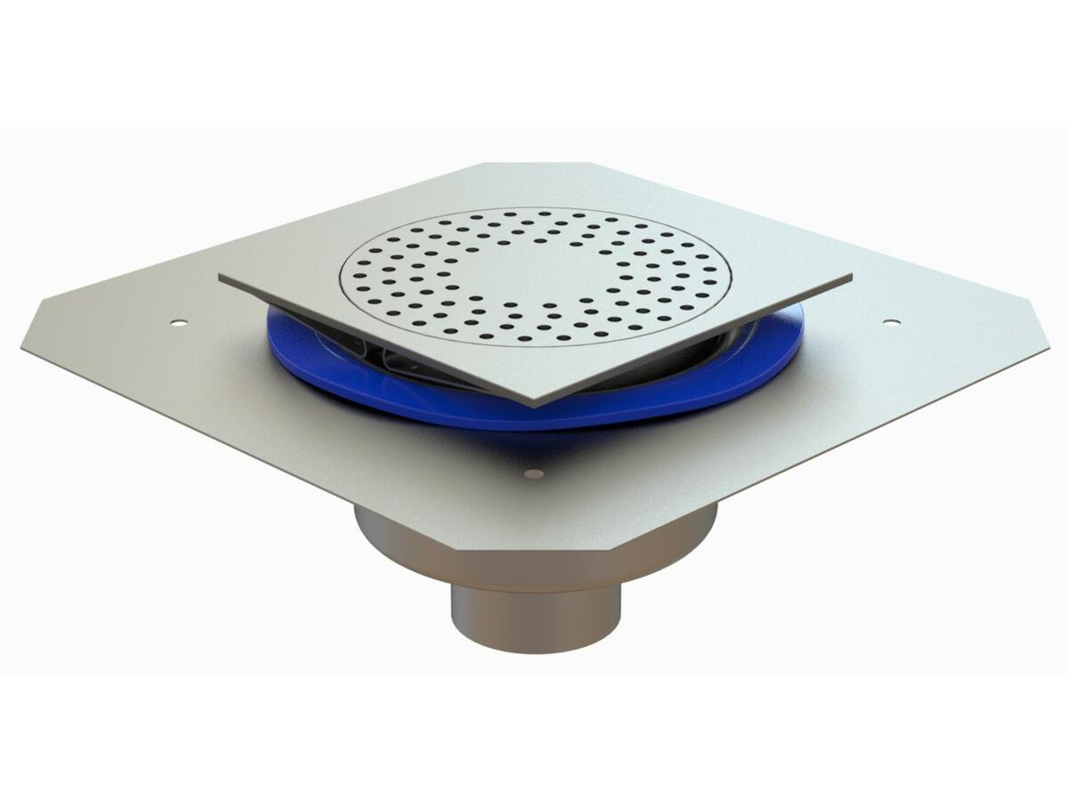 25100RBS - Siphon 247x247 sortie verticale 100 mm