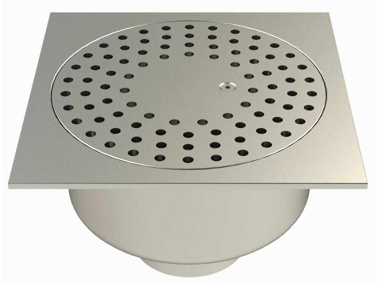 25100SV - Siphon 247x247 sortie verticale 100 mm