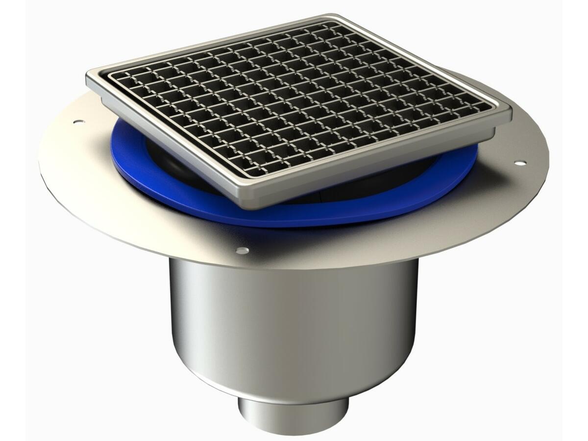 25100ETP - Siphon 255x255 sortie verticale 100 mm