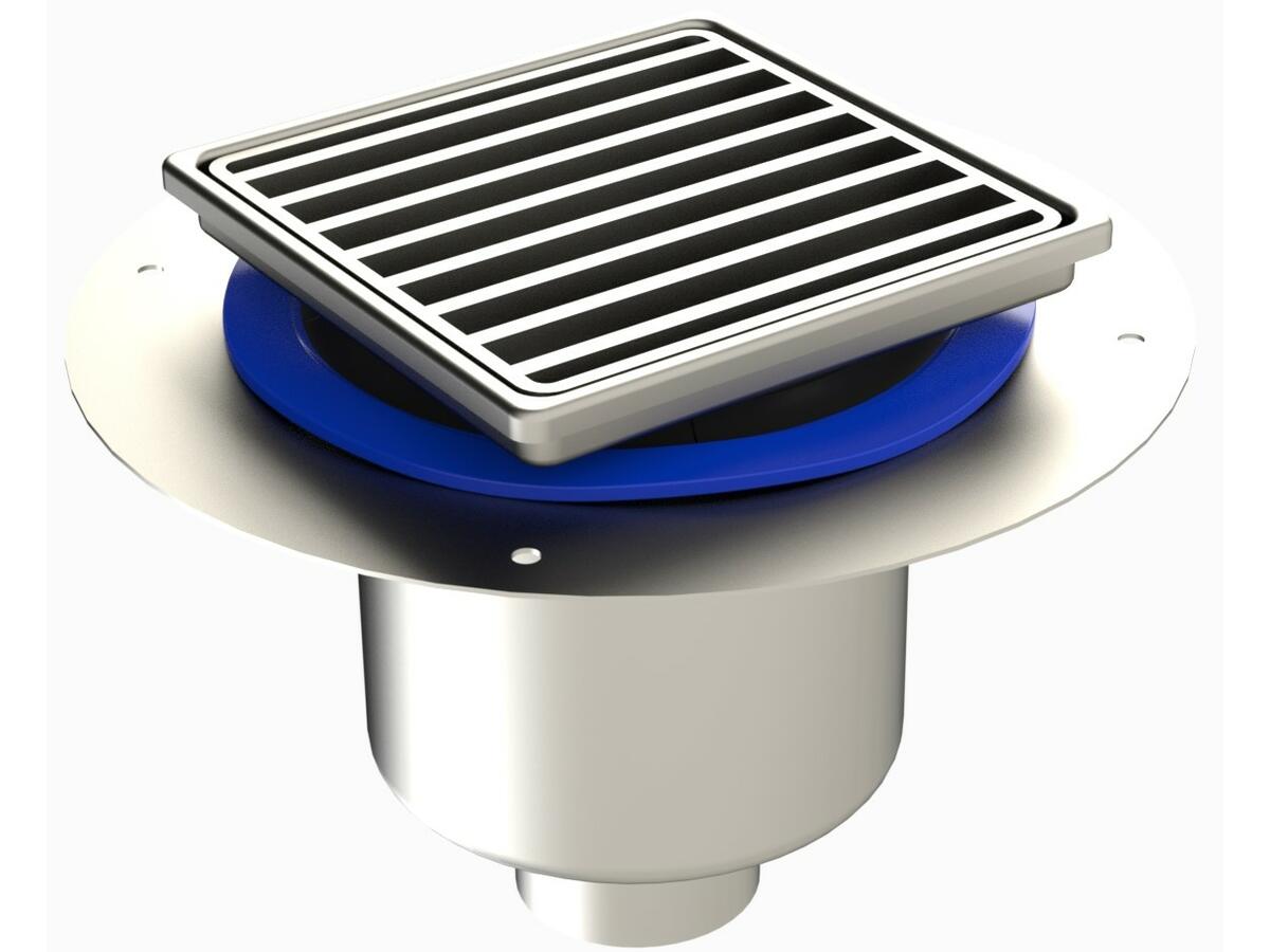 25100ETPB - Siphon 255x255 sortie verticale 100 mm