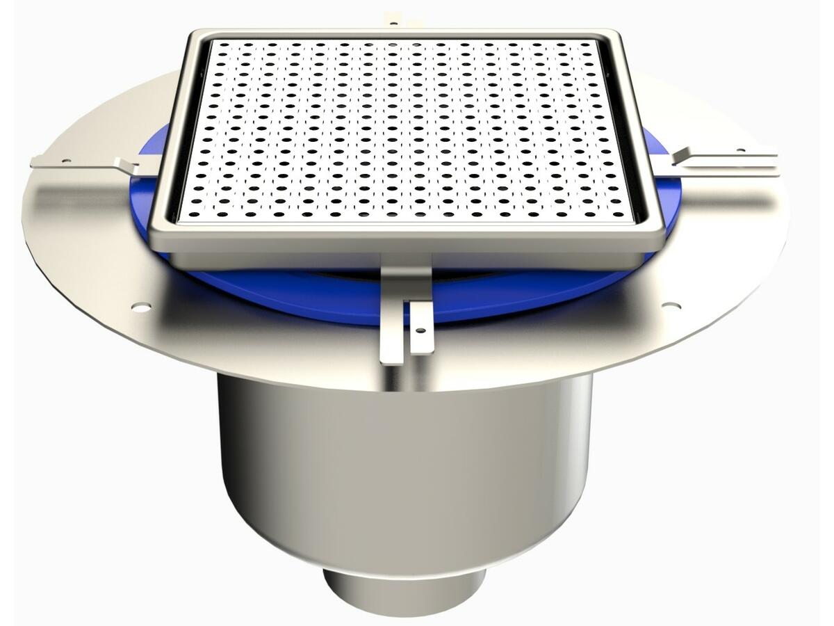 25100ETS - Siphon 255x255 sortie verticale 100 mm
