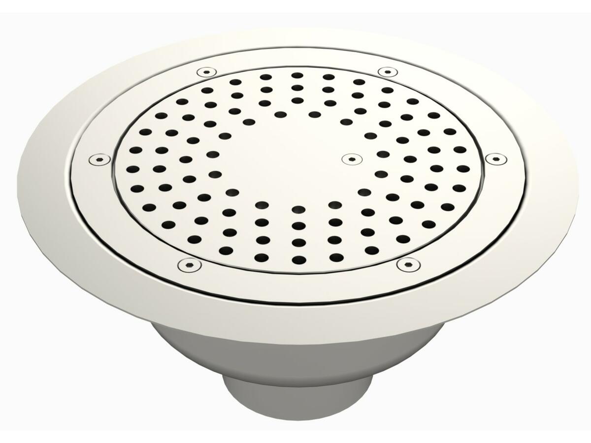27100SV - Siphon rond Ø 330 mm sortie verticale 100 mm