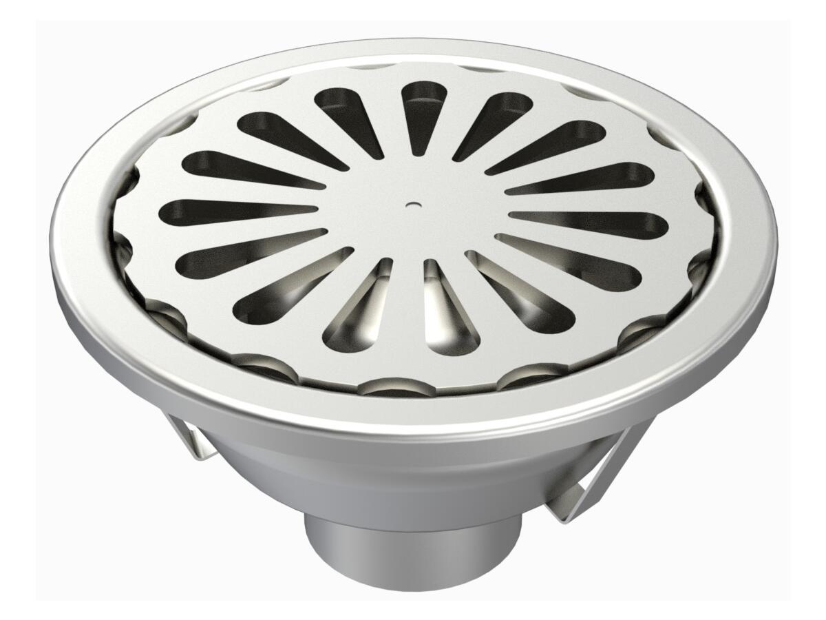 30100C - Round floor drain trap Ø300 mm vertical outlet 100 mm
