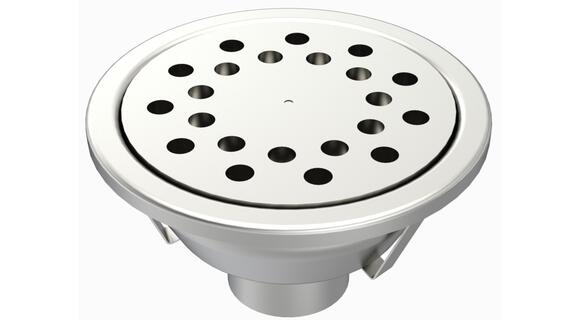 30100CR - Round floor drain trap Ø300 mm vertical outlet 100 mm