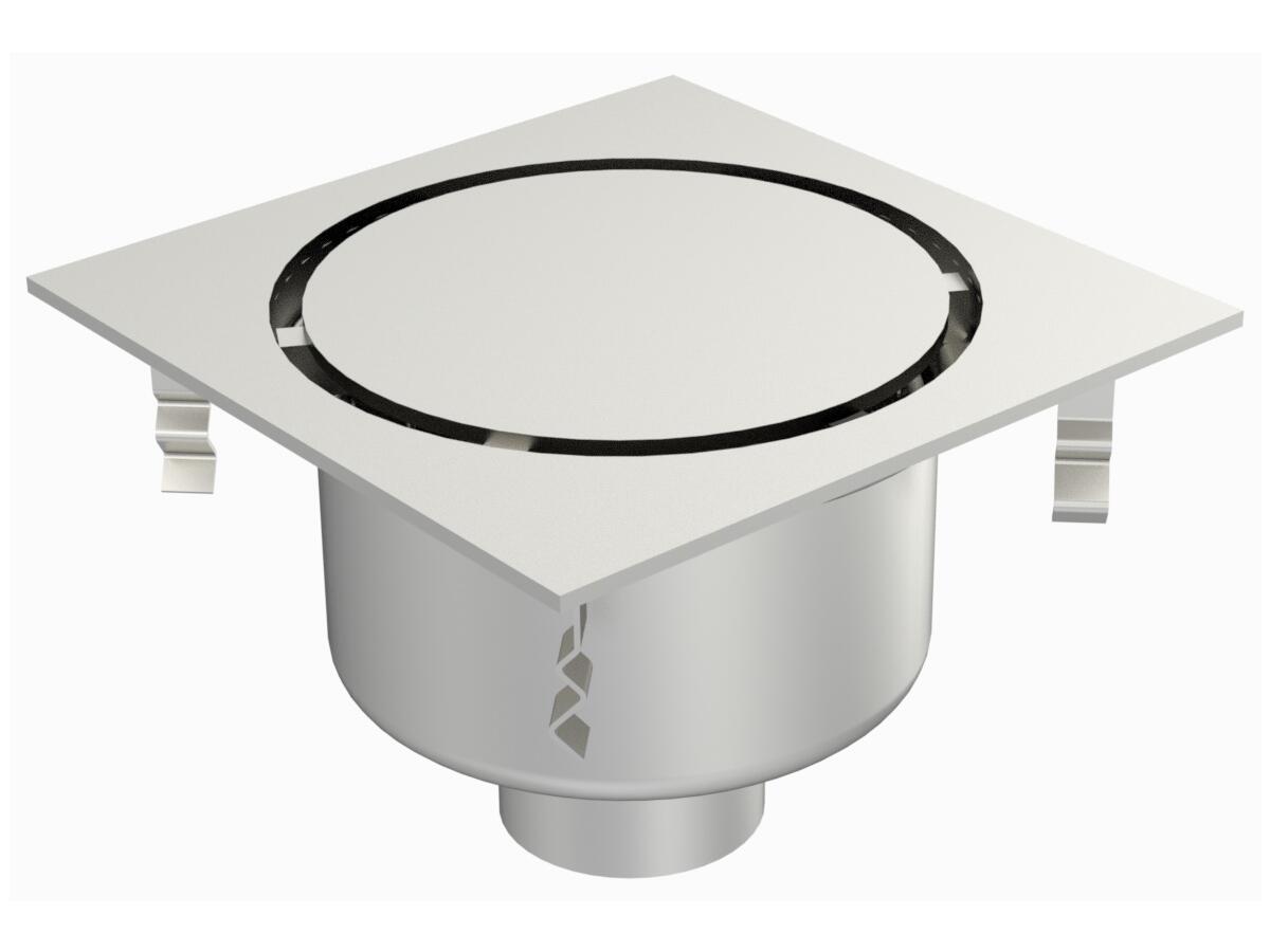 30100PRF - Siphon 300x300 sortie verticale 100 mm
