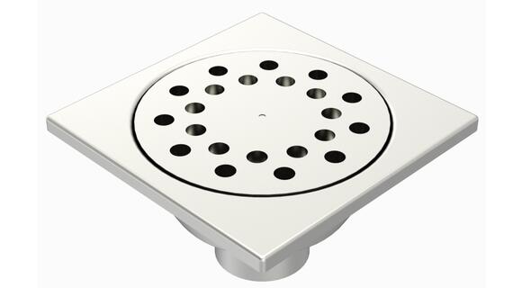 30100R - Floor drain trap 300x300 with a vertical outlet 100 mm