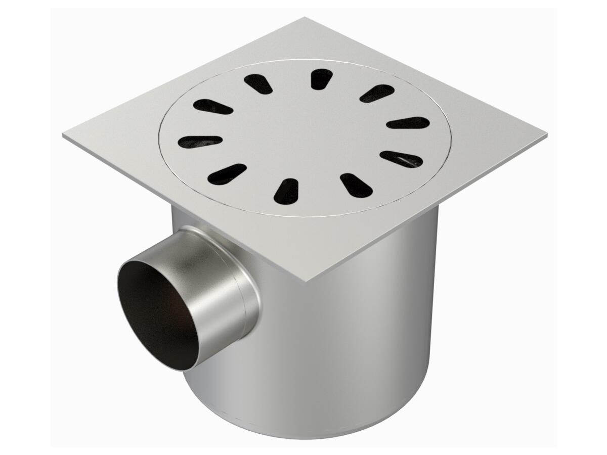 35125LP - Siphon 350x350 sortie latérale 125 mm