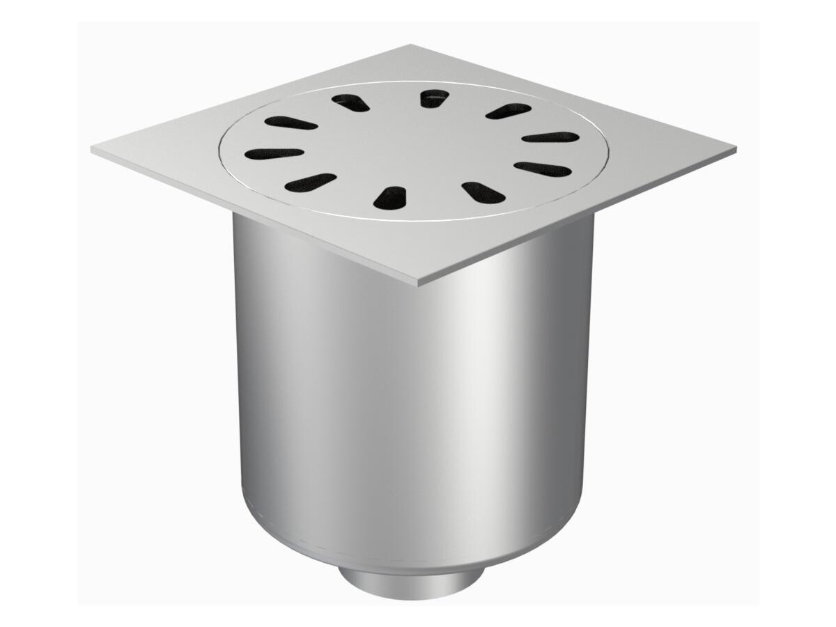 35125P - Siphon 350x350 sortie verticale 125 mm