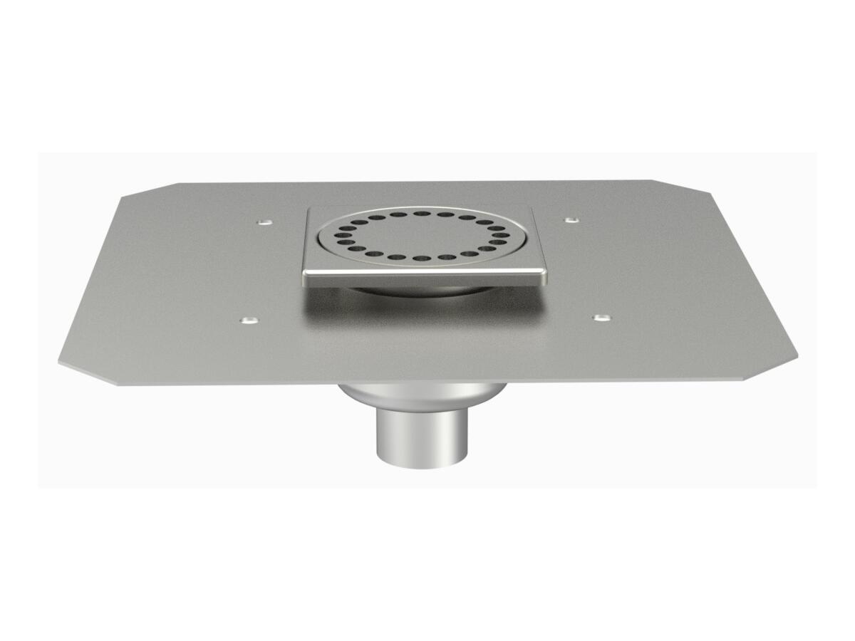 1040D - Floor drain trap 100x100 with a vertical outlet 40 mm