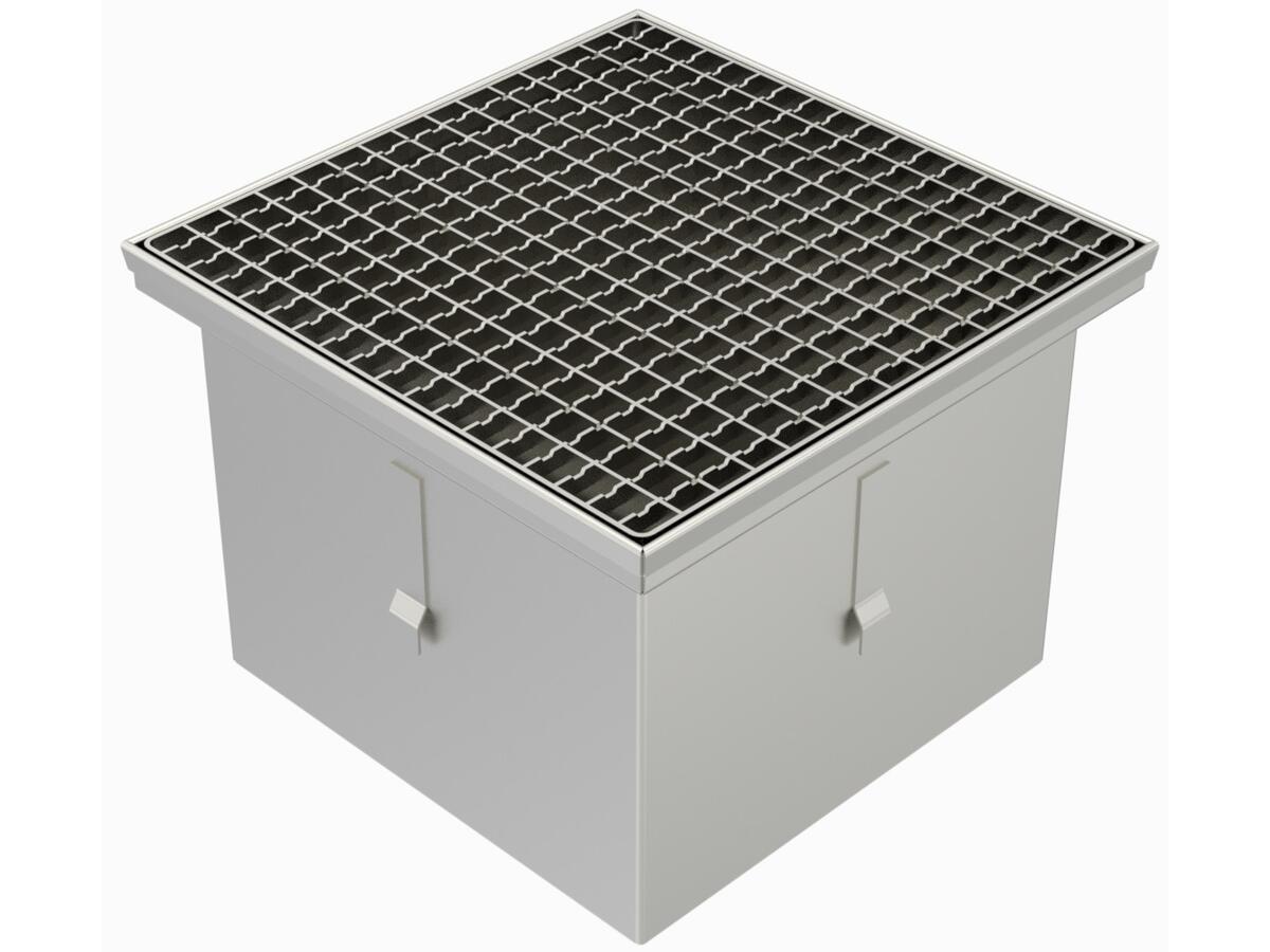 35125PCH - Siphon 350x350 sortie verticale 125 mm