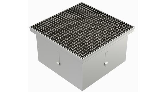 45200PCH - Floor drain trap 450x450 with a vertical outlet 200 mm