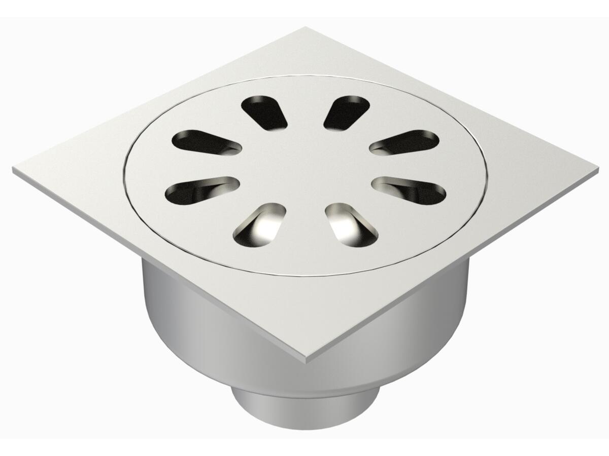 A25100 - Siphon 250x250 sortie verticale 100 mm