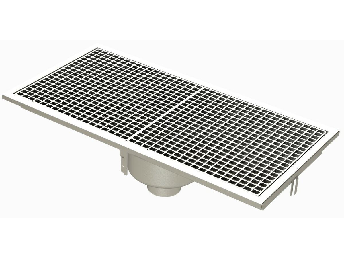 RV4.8 - Caniveau Rivière® 852x432 à sortie verticale 100 mm