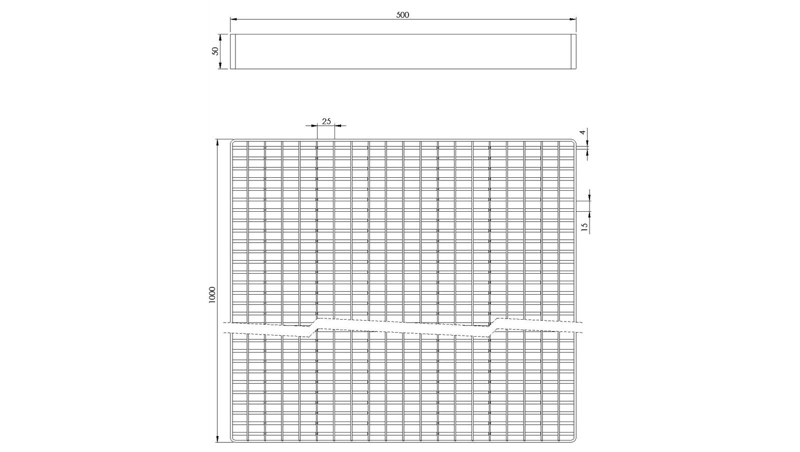 Schéma - CEL500X1000 - Couverture 500x1000 mm
