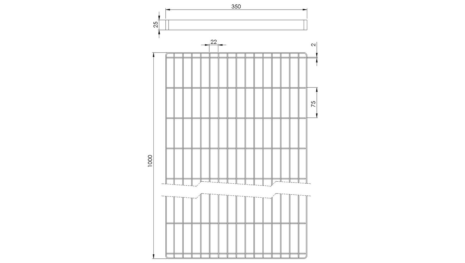 Schéma - CL350X1000 - Couverture 350x1000 mm