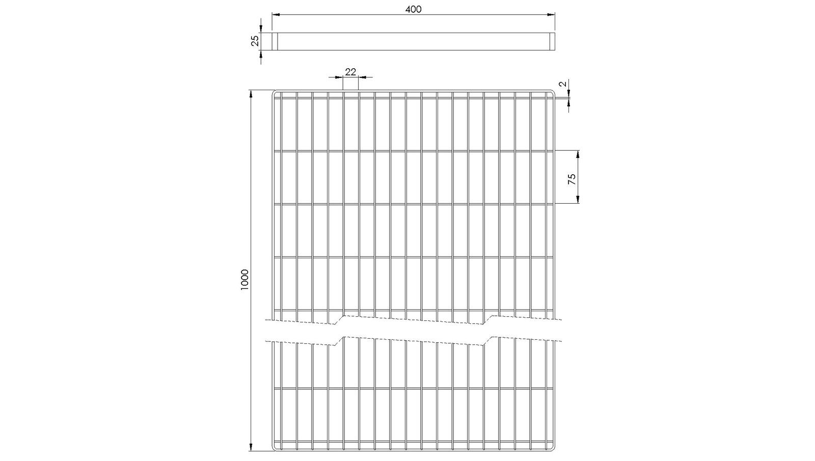 Schéma - CL400X1000 - Couverture 400x1000 mm