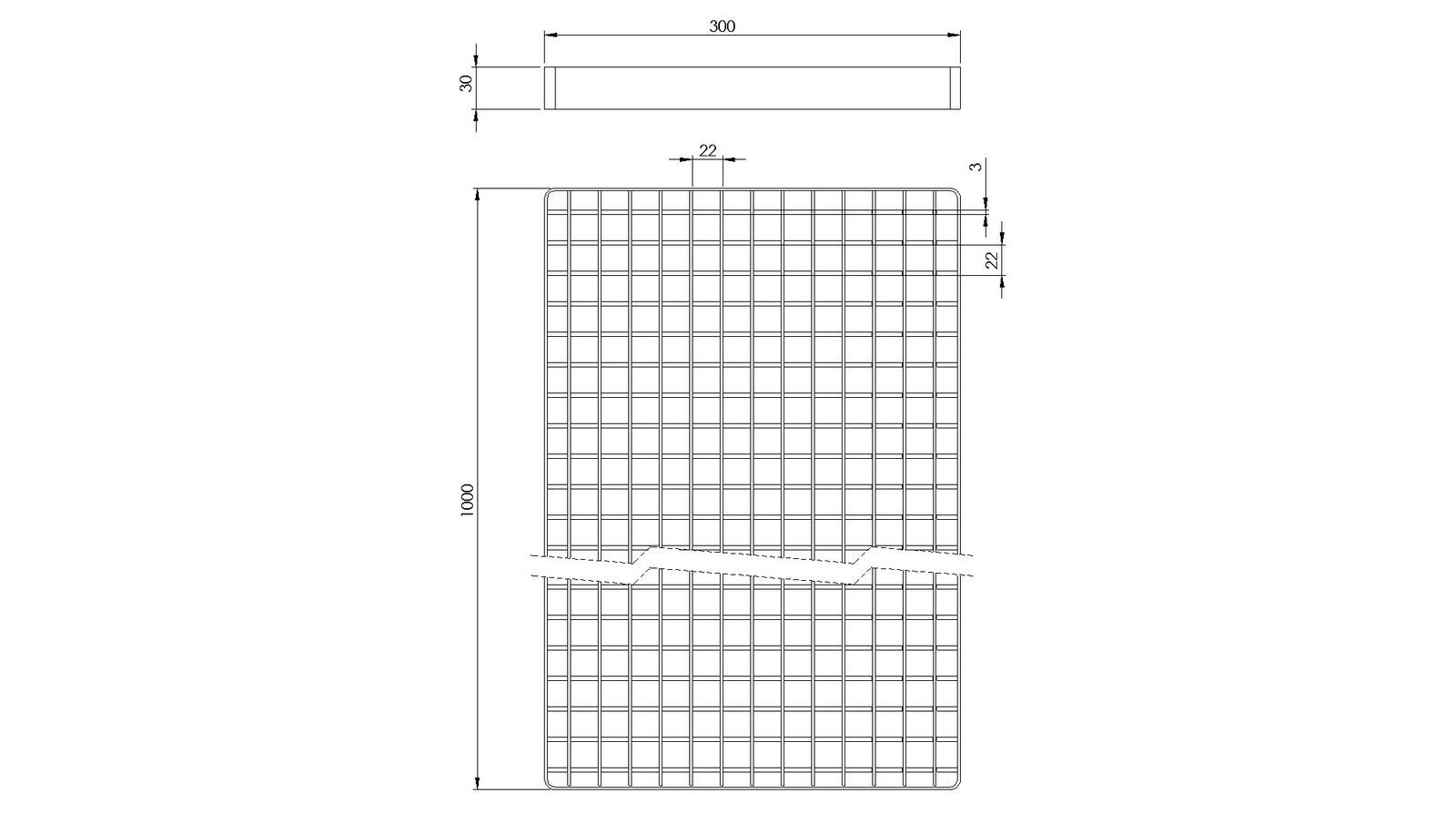 Schéma - CLO300X1000 - Couverture 300x1000 mm