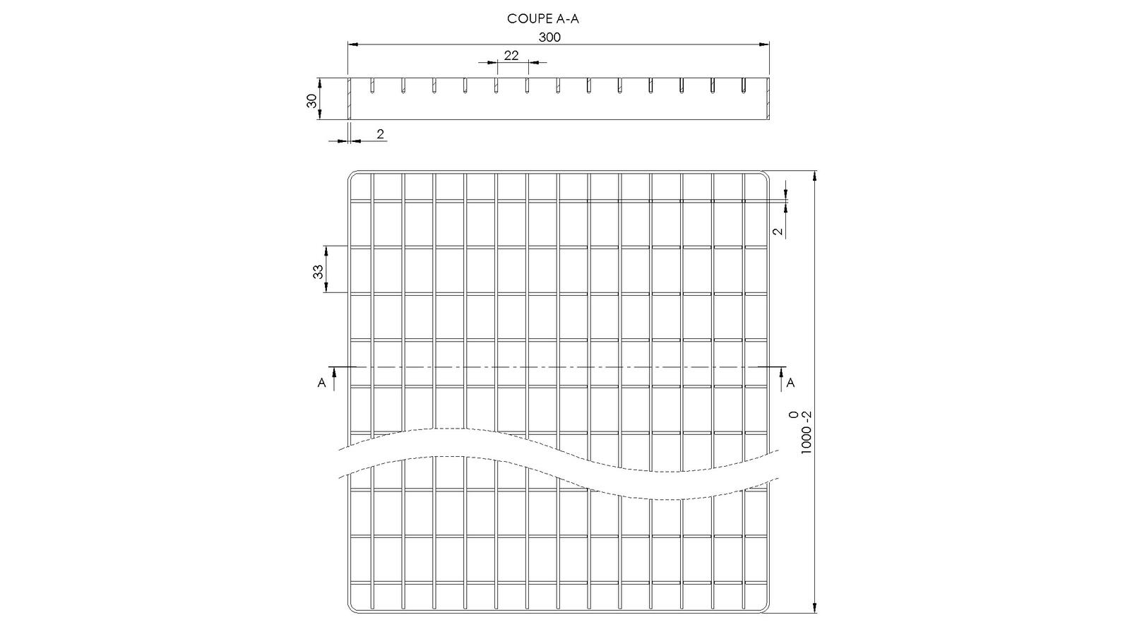 Schéma - CM300X1000 - Couverture 300x1000 mm