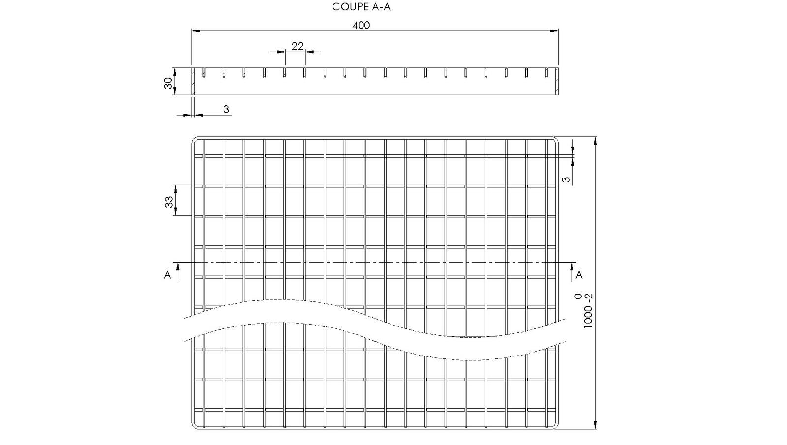 Schéma - CM400X1000 - Couverture 400x1000 mm