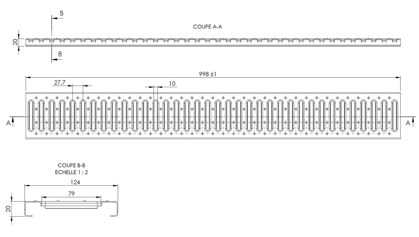 Schéma - CR170-L-A15 - Couverture 124x998 mm