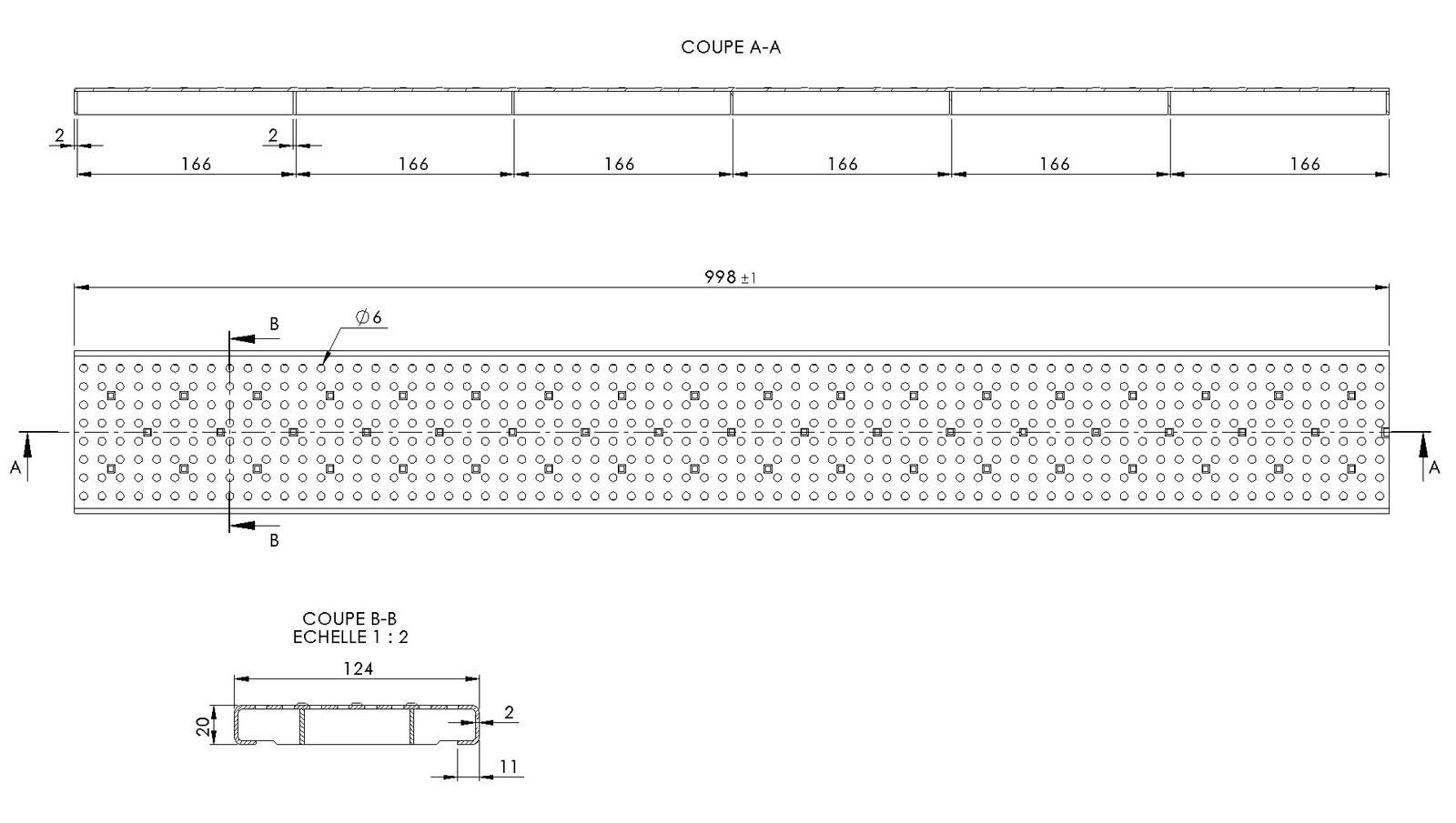 Schéma - CR170-T-A15 - Couverture 124x998 mm