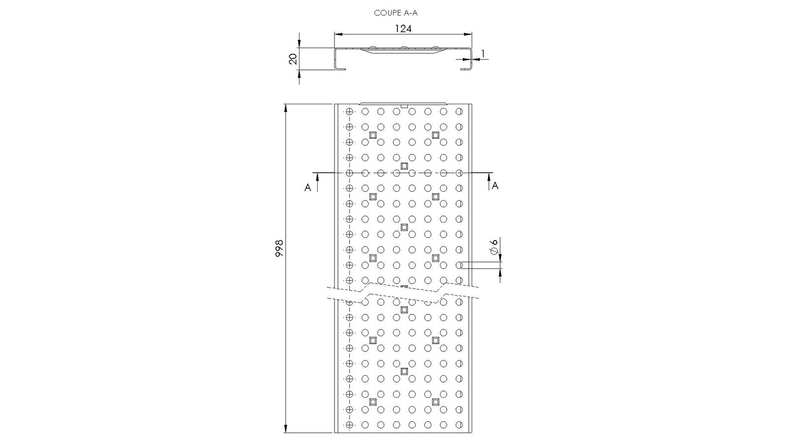 Schéma - CR170-T-K3 - Couverture 124x998 mm