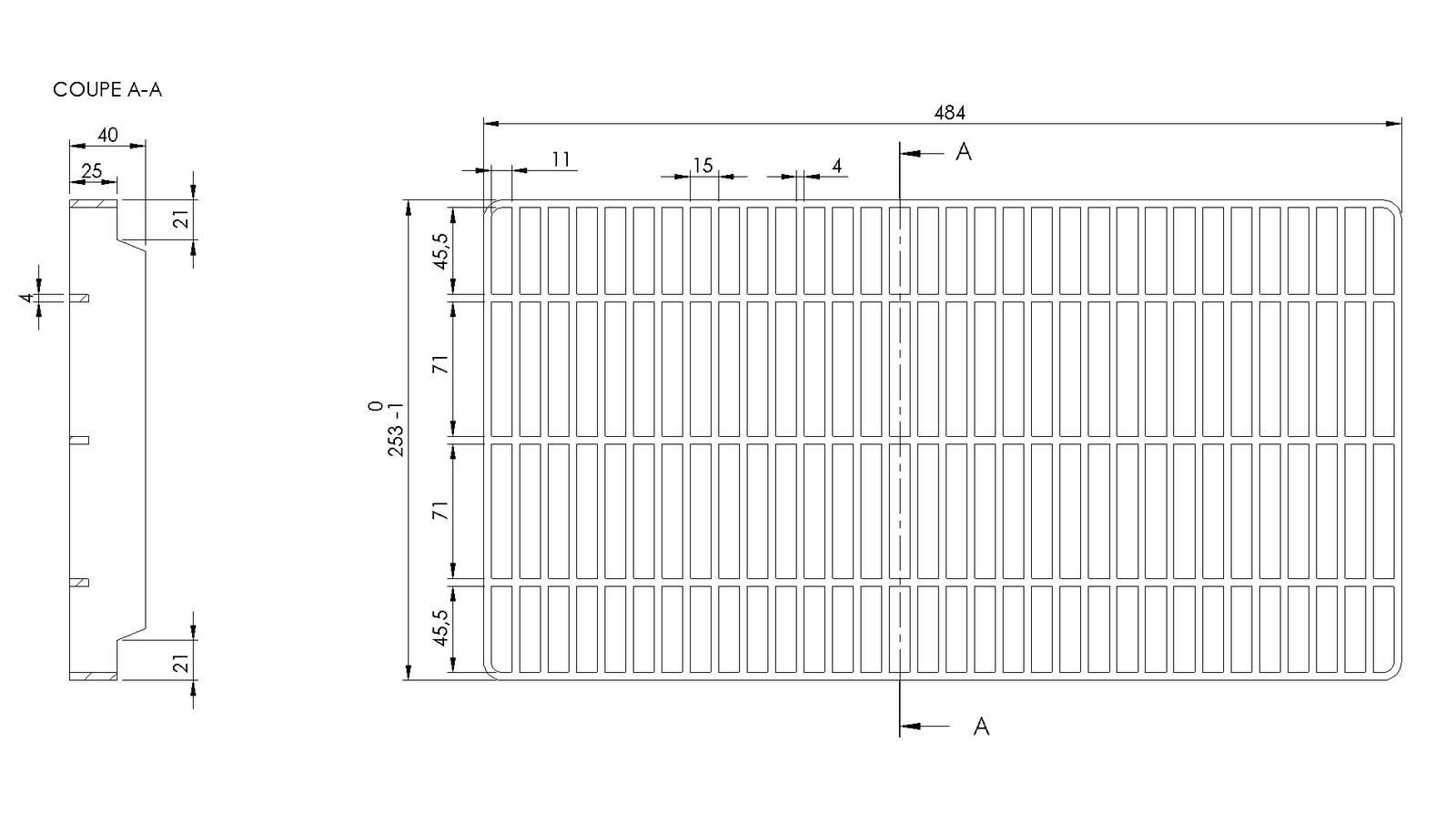 Schéma - CR300-B-D400 - Couverture 253x484 mm