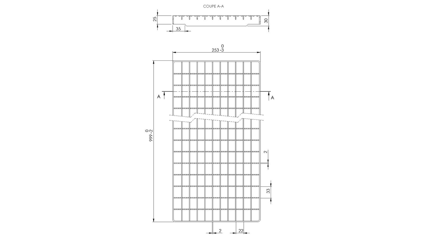 Schéma - CR300-C-B125 - Couverture 253x484 mm