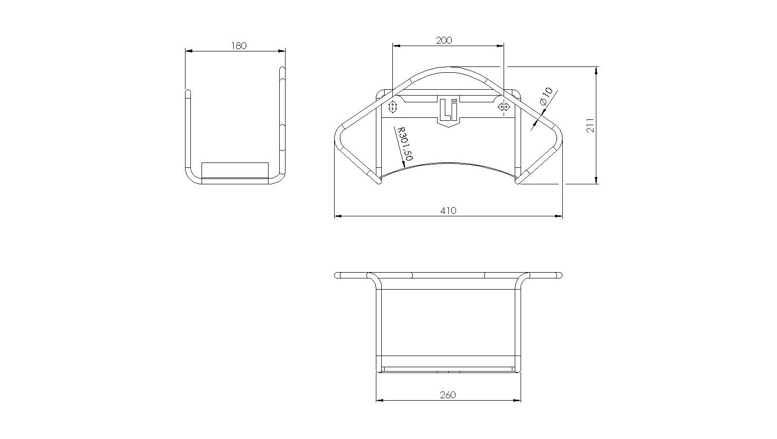 Schéma - SUPPORT-CAMBRE - Manual hose reel bracket