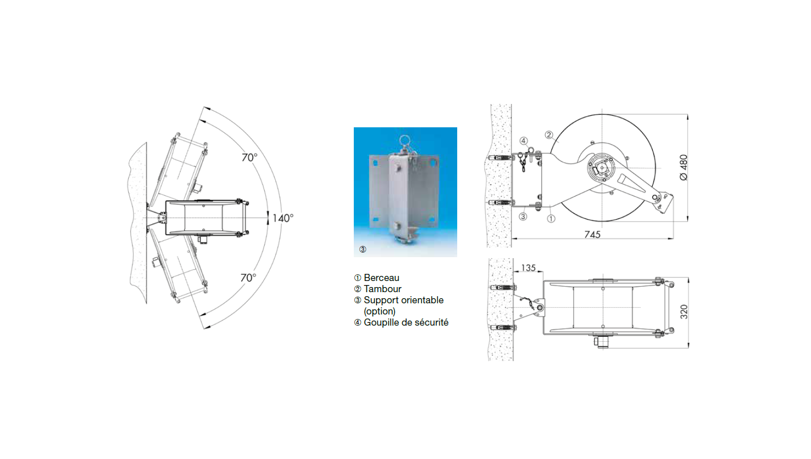 Schéma - ELR4-EAU-BLV13 - Automatic hose reel