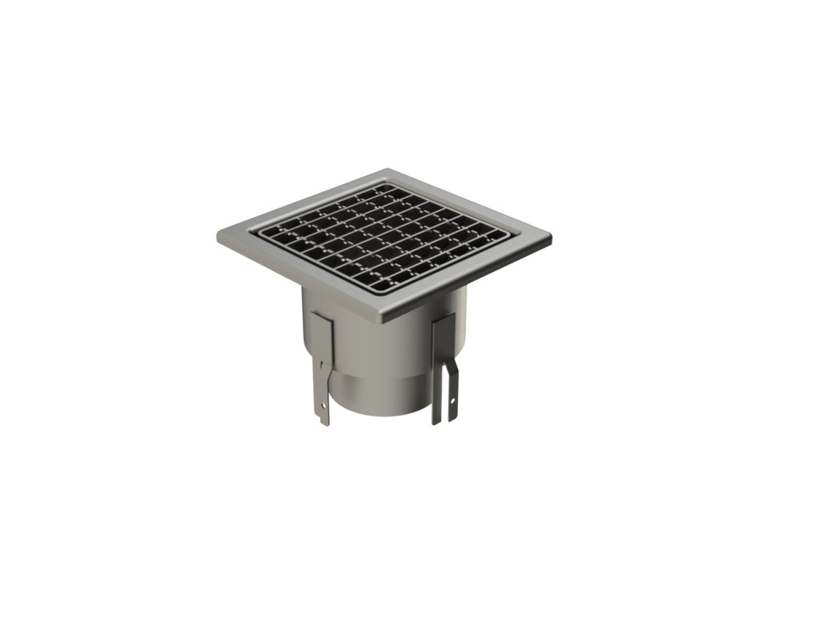 A20100-100 - Gully-type floor drain trap 200x200 with a vertical outlet 100 mm