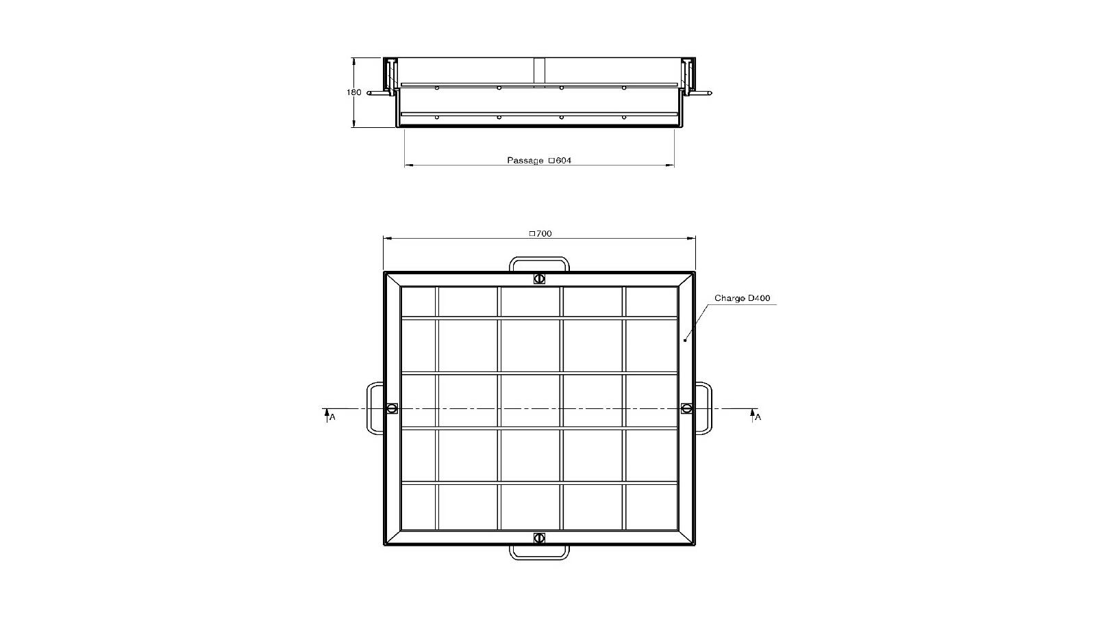 Schéma - TSKG70E - Tampon à paver 700x700