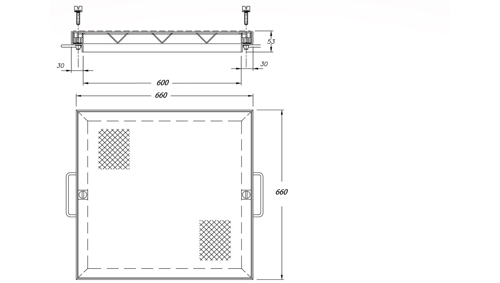 Schéma - TSGC60 - Access cover 660x660 Schéma - TSGC60 - Access cover 660x660
