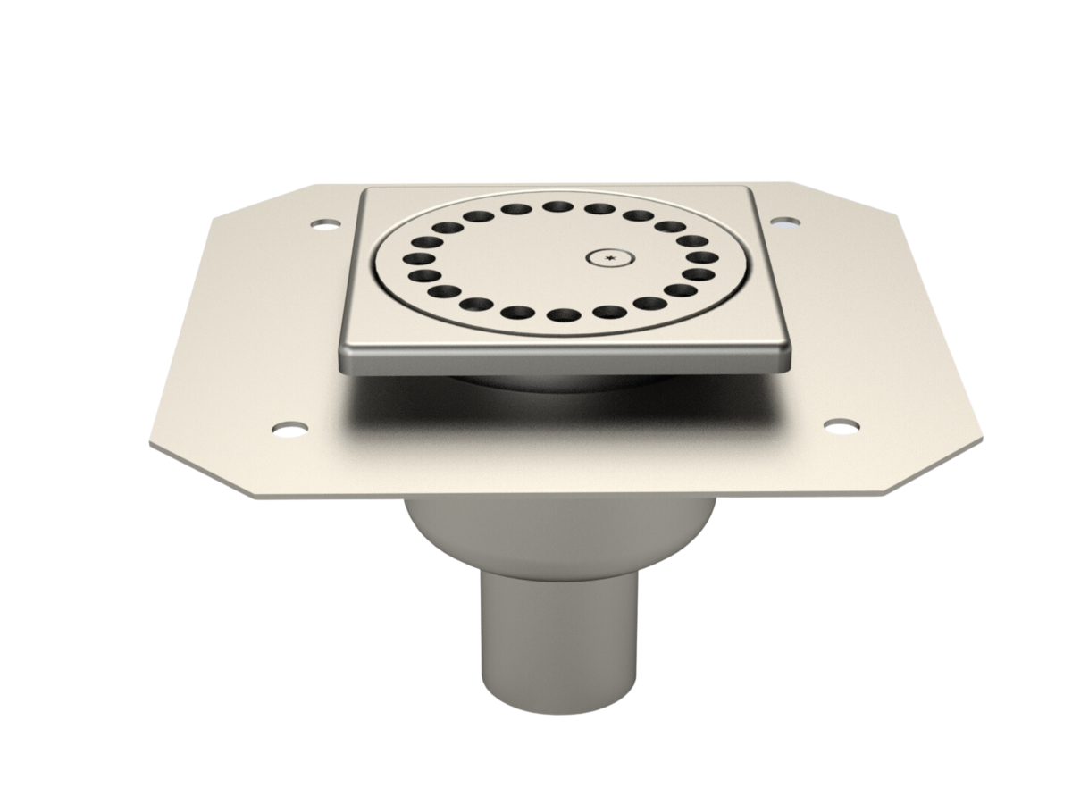 10401VD - Floor drain trap 100x100 with a vertical outlet 40 mm