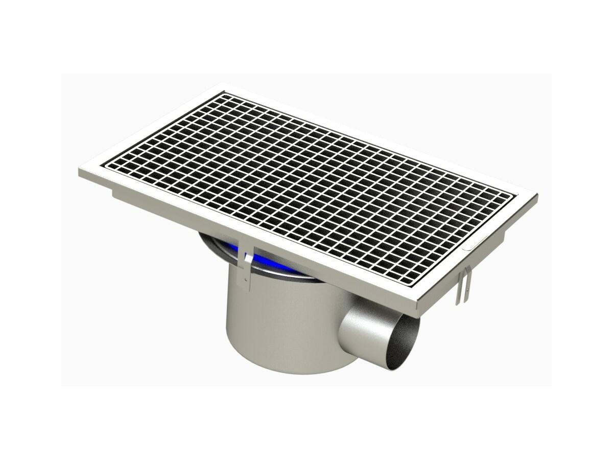 RVIL3.5C - Caniveau Rivière® 552x352 à sortie latérale 100 mm