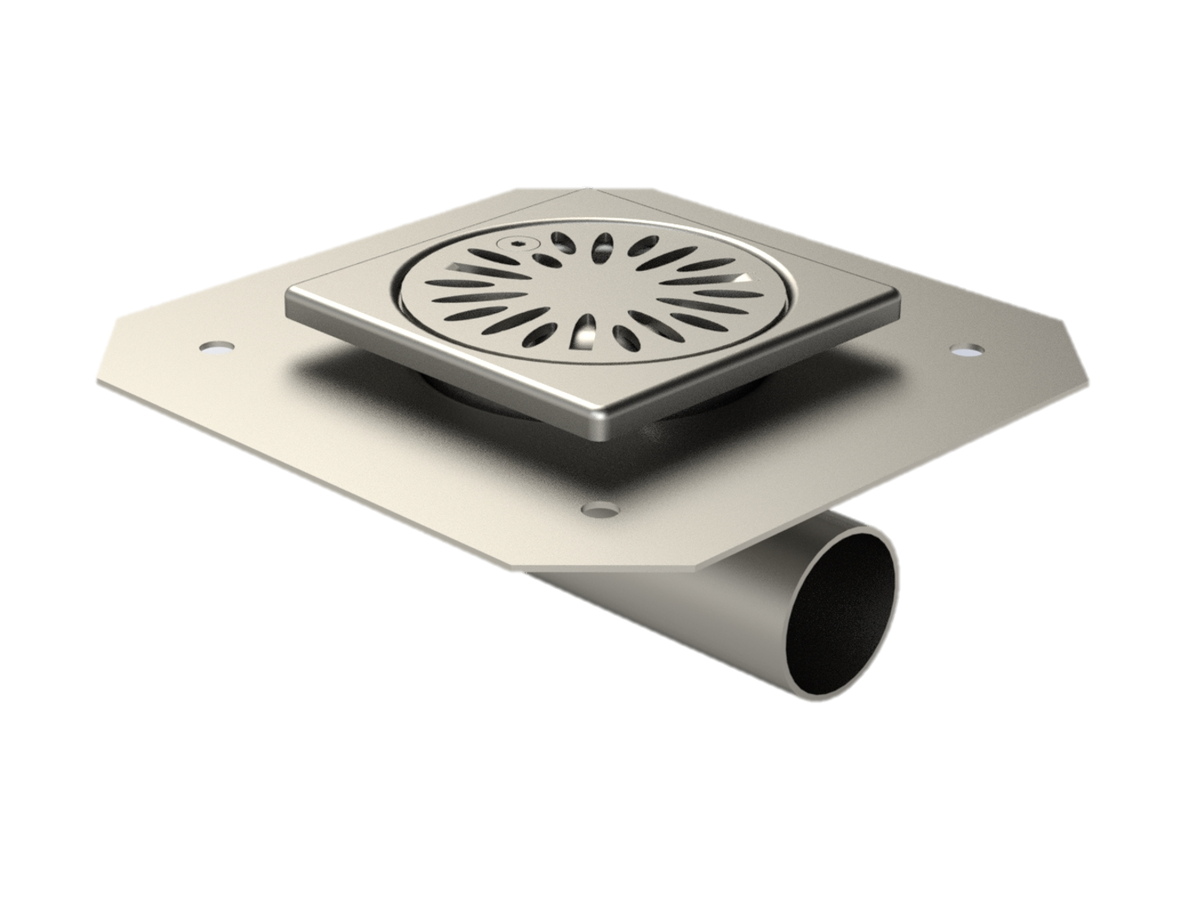 1040LDM - Siphon Mixte 100x100 sortie latérale 40 mm