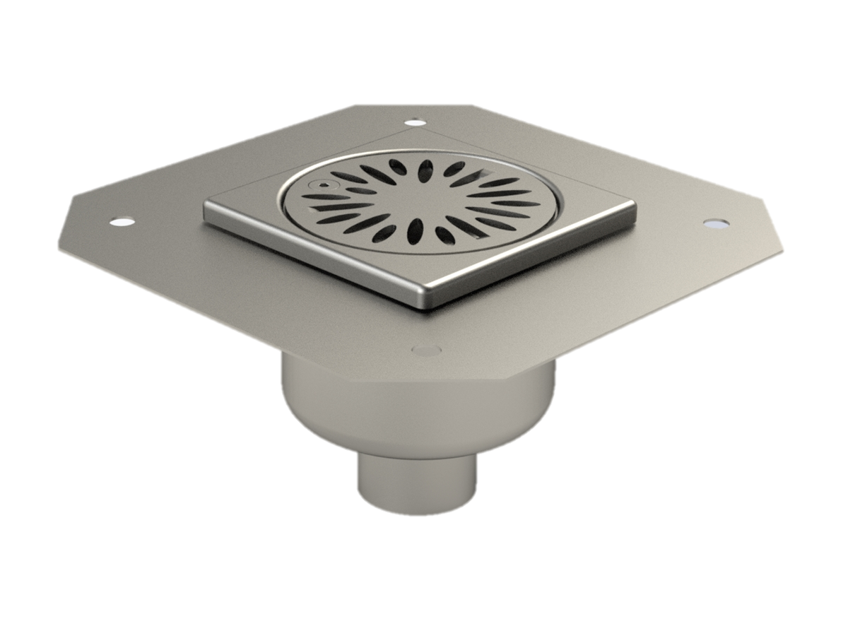 10401RBDM - Siphon Mixte 100x100 sortie verticale 40 mm