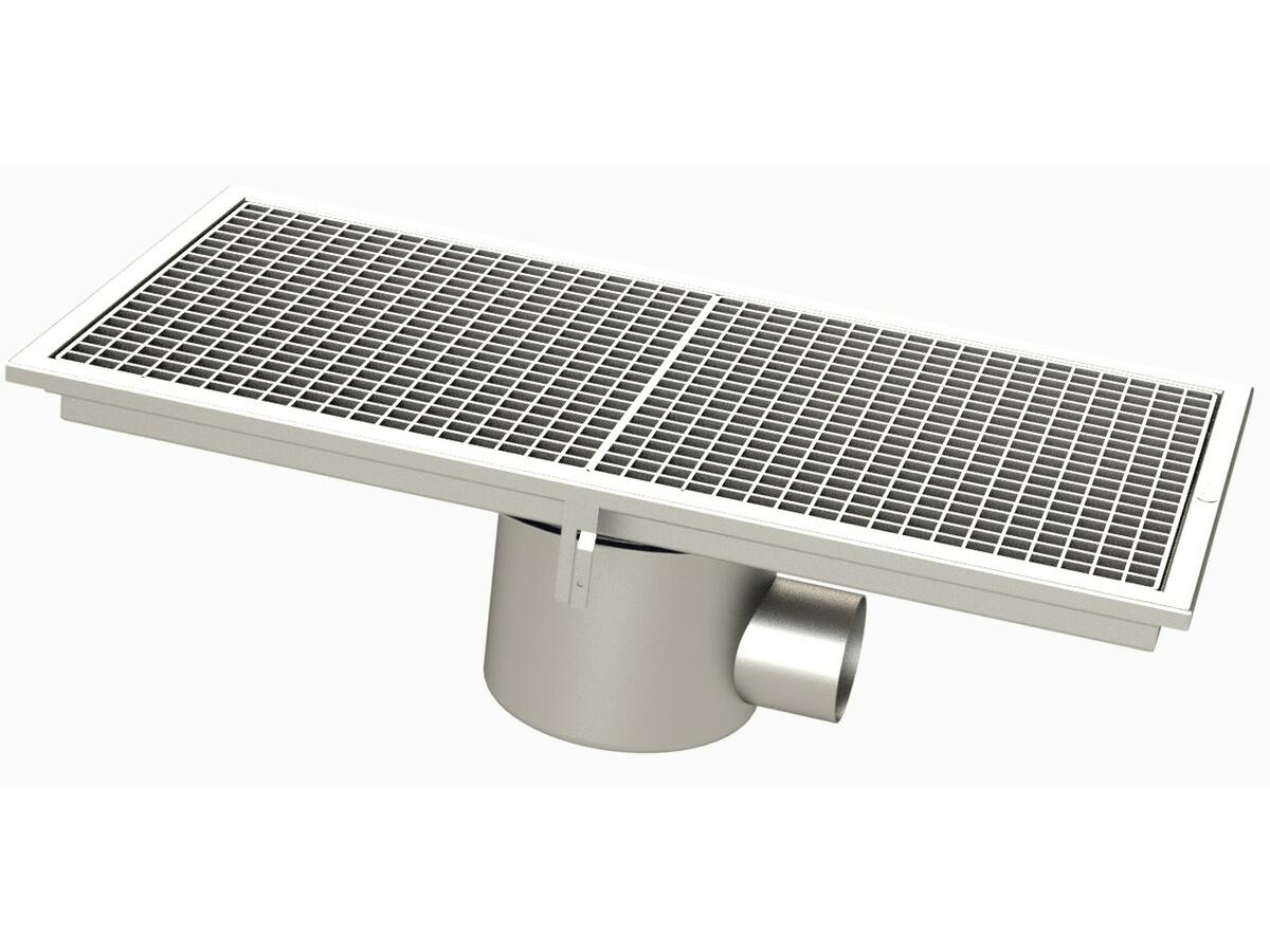 RVIL4.8 - Rivière® drainage channel 852x432 with a side outlet 100 mm