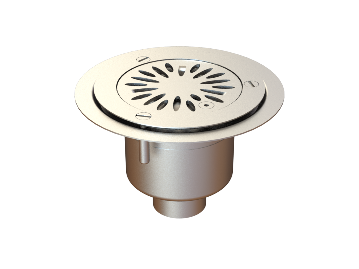 14401M - Siphon rond Ø 145 mm sortie verticale 40 mm